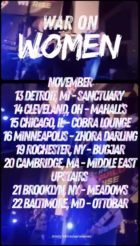 War On Women Tour Poster 2026 - BETTY 30th Anniversary Tour